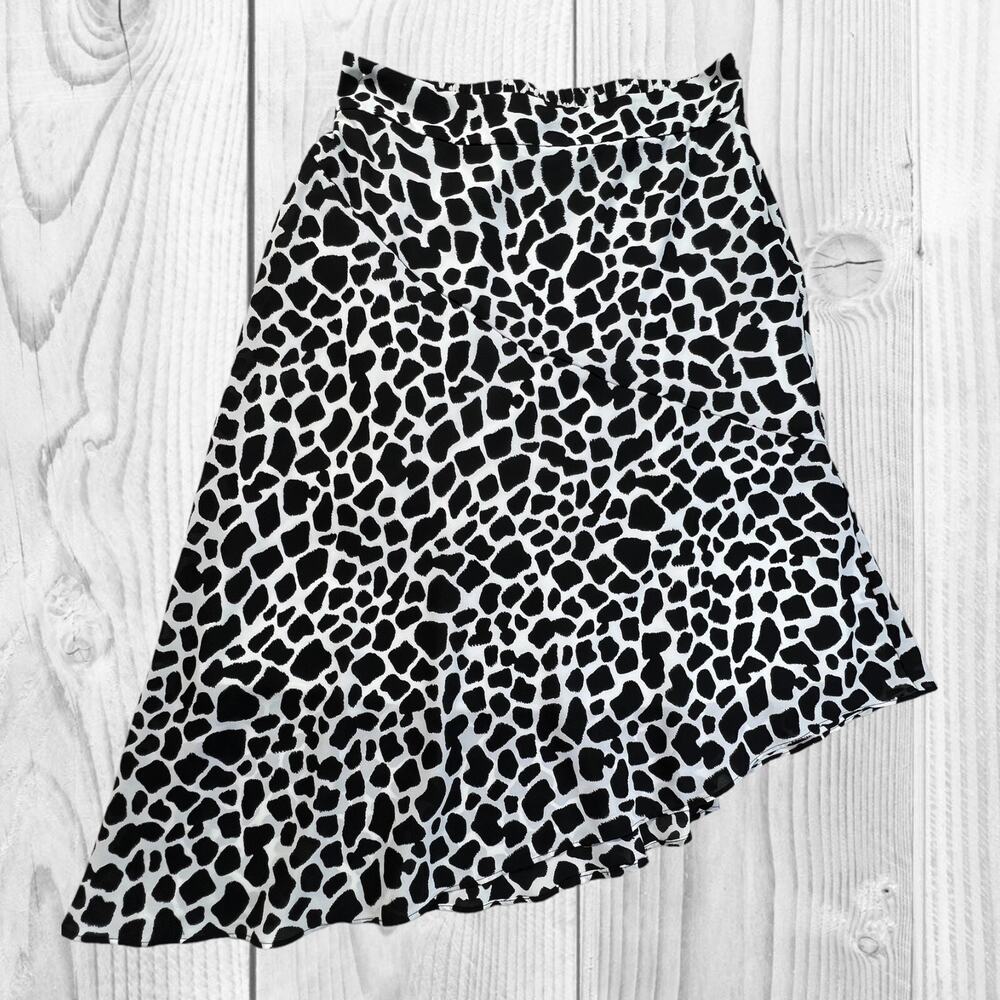 Inc International Concepts Womens Skirt Giraffe Print Asymmetrical Hem Size 4